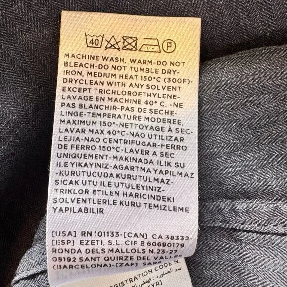 Ermenegildo Zegna Cotton Long Sleeve Button Down Shirt Grey - Picture 6 of 7